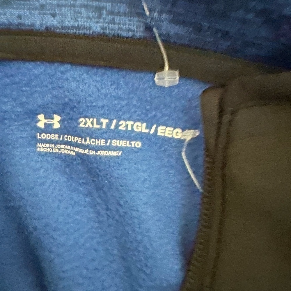 NEW Under Armour Men's Fleece Colorblock Zip Pullover Loose Fit Jacket Sz 2XLT - Picture 5 of 7